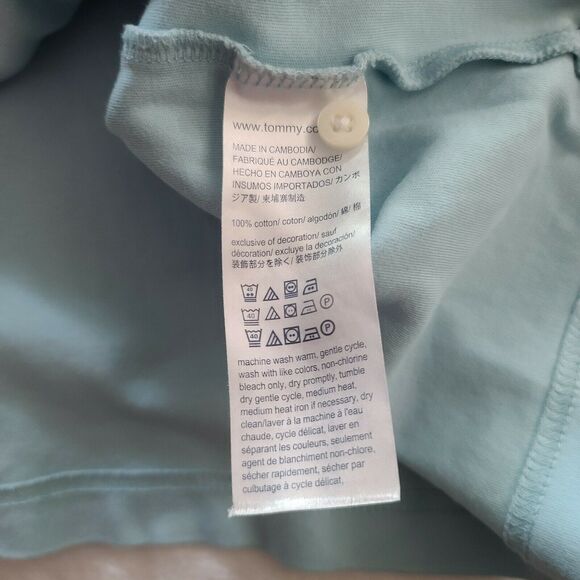 Tommy Hilfiger Polo Shirt Light Blue Custom Fit Men’s Size XXL Embroidered Logo - Picture 7 of 9